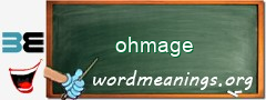 WordMeaning blackboard for ohmage